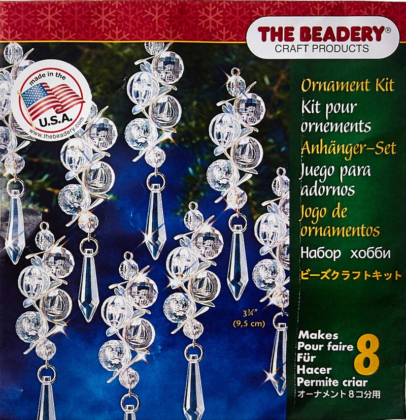 The Beadery Iridescent Bubbles Makes 8 Holiday Beaded Ornament Kit, Multicolor - Image 1